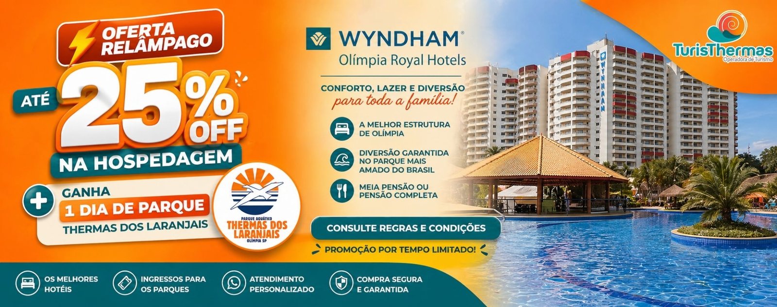 Banner da oferta relâmpago do Wyndham Olímpia